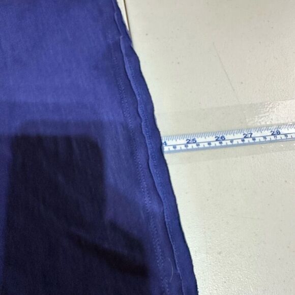 Sundance Floral Lace Navy Blue Boxy Cotton T‎ Shirt Size Medium Lace Minimalist - Picture 6 of 6